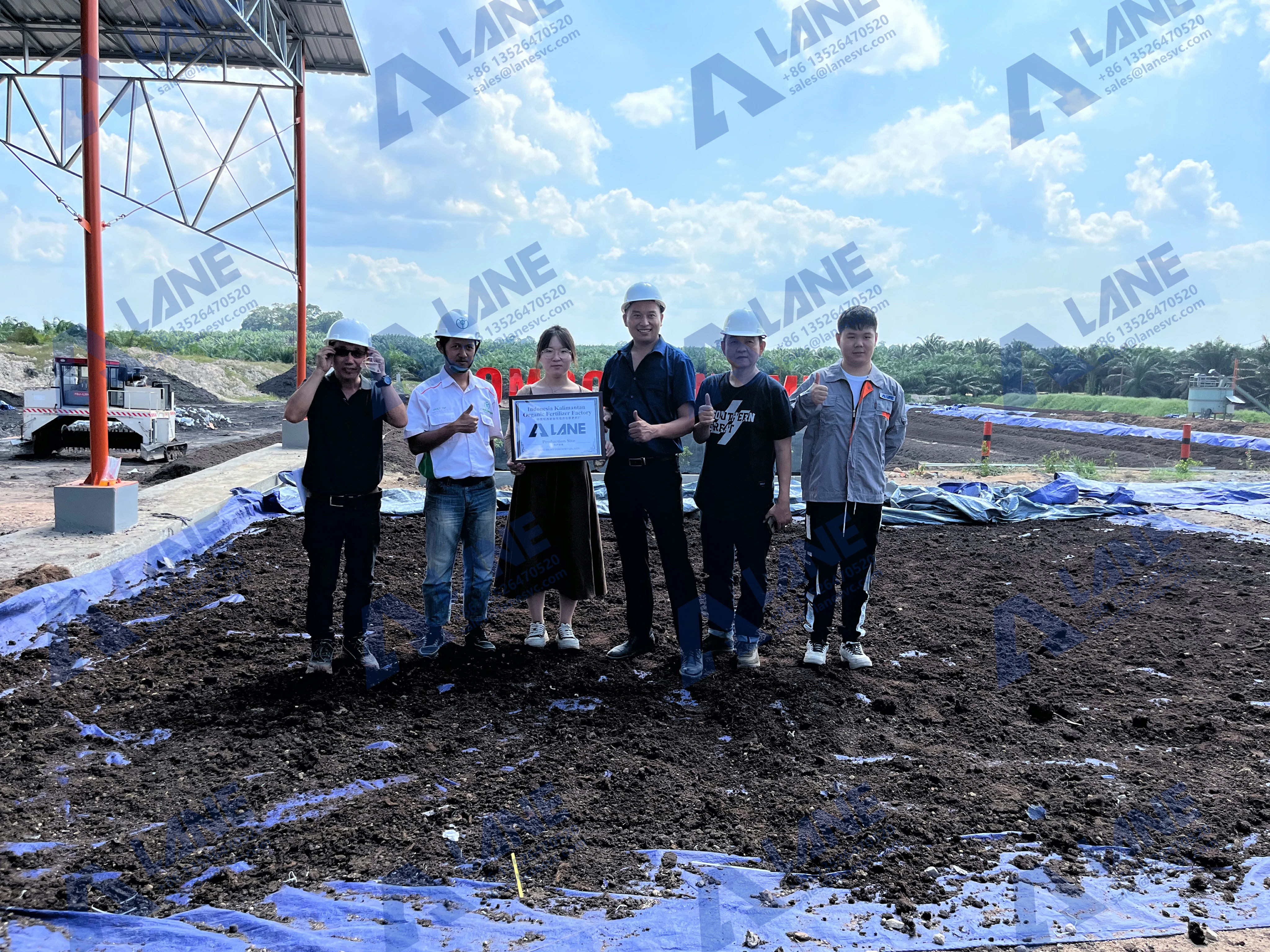 3-5T/H Palm Fiber Organic Fertilizer Production Line  Exported to Indonesia